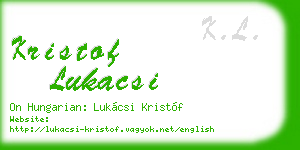 kristof lukacsi business card